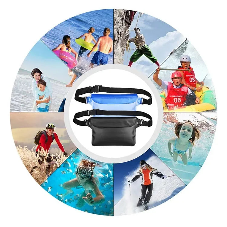 Floatable Waterproof Pouch for Aquatic Activities - Multi-Sport Dry Bag with Phone Compartment (Beach/Surf/Boating)