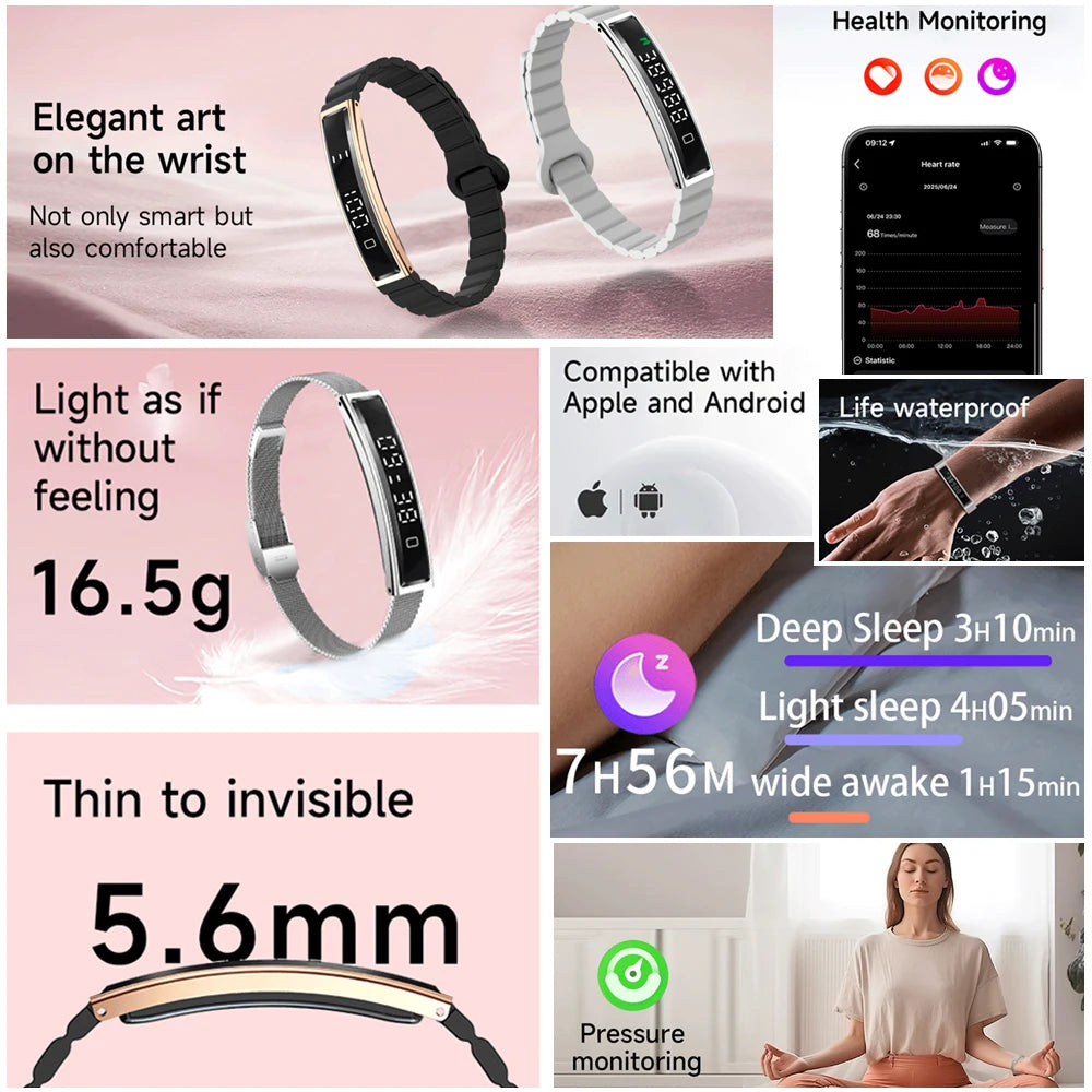 2026 New Smart Watch Pedometer Health Smart Bracelet Women Men Sports Fitness Waterproof Heart Rate Sleep Monitoring Wristbands