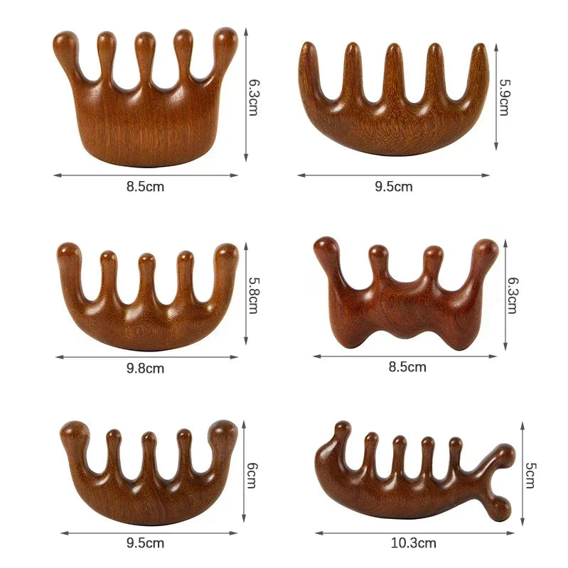 Gua Sha Massage Comb, Head and Face Scalp, Natural Facial Massager, Wide Tooth, Guasha Scraping, Body Massage