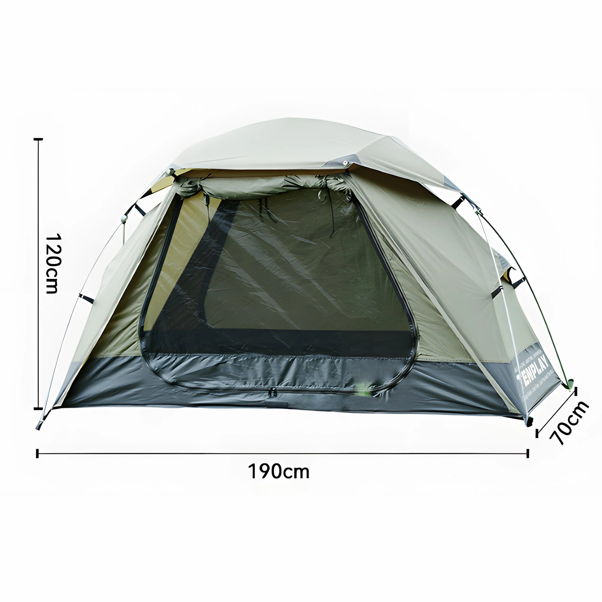 TENPLAY Ultra-Lightweight Instant Pop-Up Single-Person Tent, 3000mm Waterproof, 50UPF, for Camping, Hiking, Fishing, Backpacking
