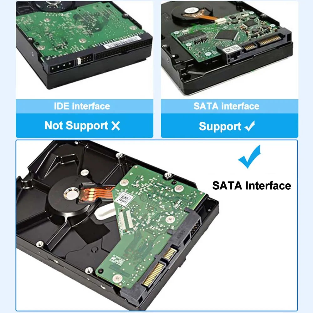 3.5/2.5 inch HDD Case SATA to USB 3.0 Hard Disk Adapter External Hard Drive Disk Enclosure For PC Laptop 5Gbps 10TB HDD Box Case
