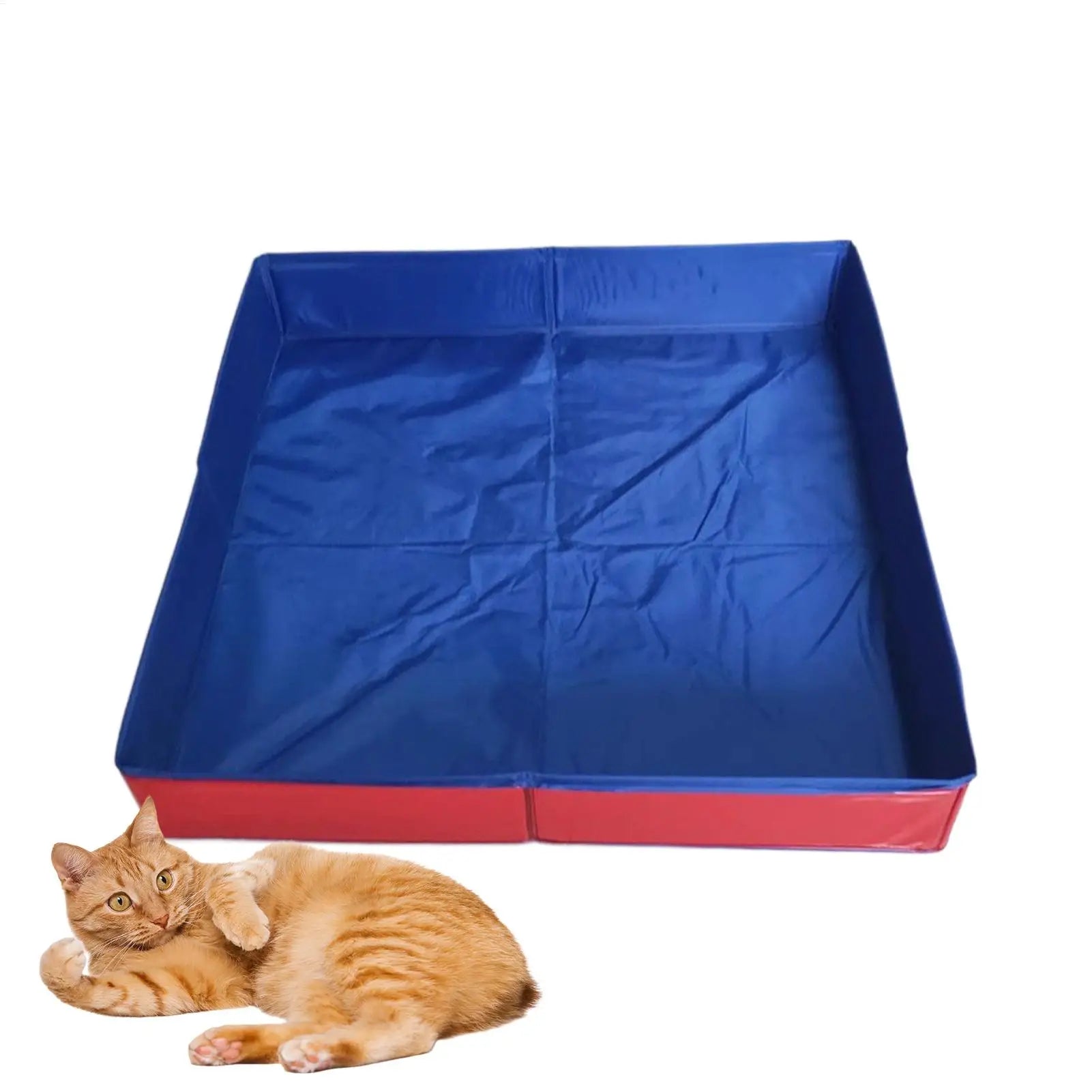 Dog Kids Pool PVC Folding Pet Swimming Pool Non-Inflatable Foldable Wading Pool Anti-Slip For Puppy Cats Other Animals