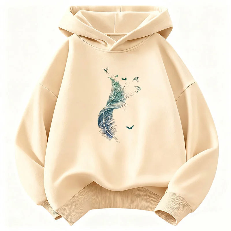 Vintage Leaf Design Hoodie Retro Children's Sweatshirt Hoody Casual Hoodies for Boys Girls Clothes Fashion
