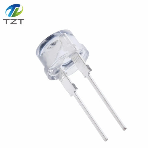 10/100PCS NEW F8 8mm 0.5W 3.0-3.2V Straw hat LED White Super bright LED lamp Wide Angle Transparent LED Lamp Strawhat LED