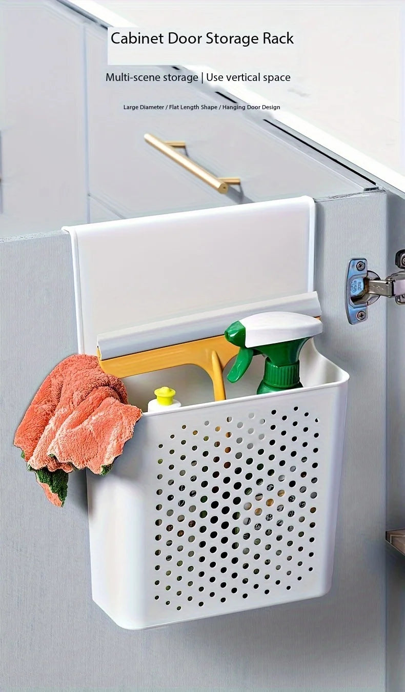 Kitchen Cabinet Door Interior Storage Shelf and Box, Hanging Hook Behind the Door, Kitchen Cabinet Door Basket  Shelf Baskets