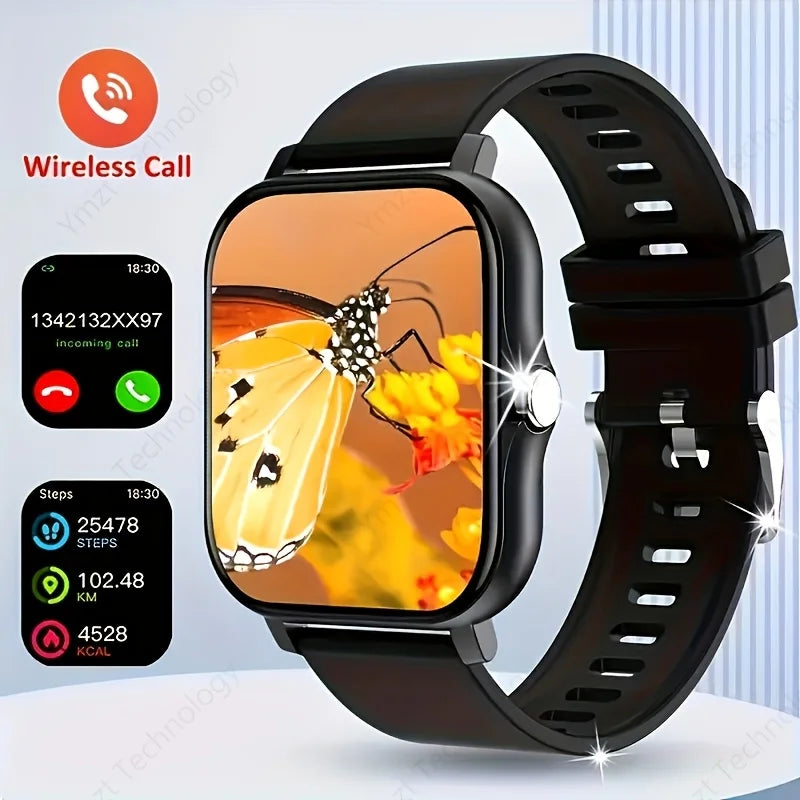 2025 New 4.65cm  Touchscreen Smartwatch with WirelessVoice180mAh Rechargeable Battery Sleek Smartwatch  Alloy Case Watch Smart