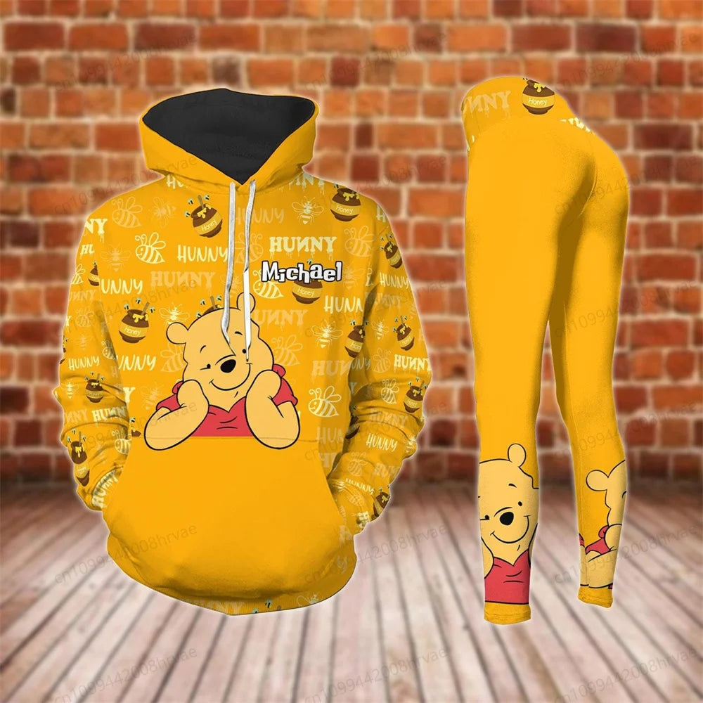 Disney Winnie the Pooh Hoodies and Leggings, Custom Winnie the Pooh 3D Printed Sweatshirts, Womens Yoga Pants Set 2025