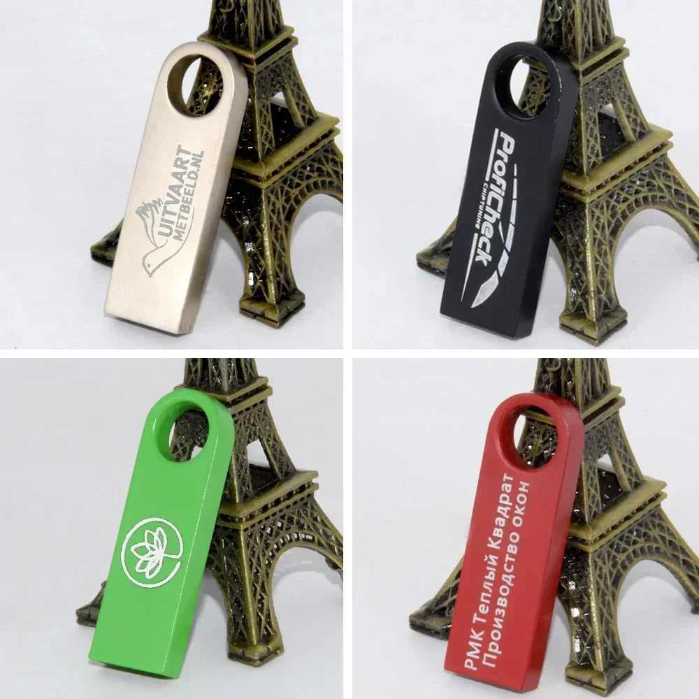 50pcs/lot usb flash drives wholesale 64GB 32GB pen drive creative metal pendrive флешка high speed u disk memoria cel usb stick