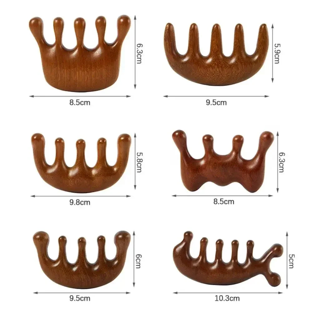 Gua Sha Massage Comb, Head and Face Scalp, Natural Facial Massager, Wide Tooth, Guasha Scraping, Body Massage