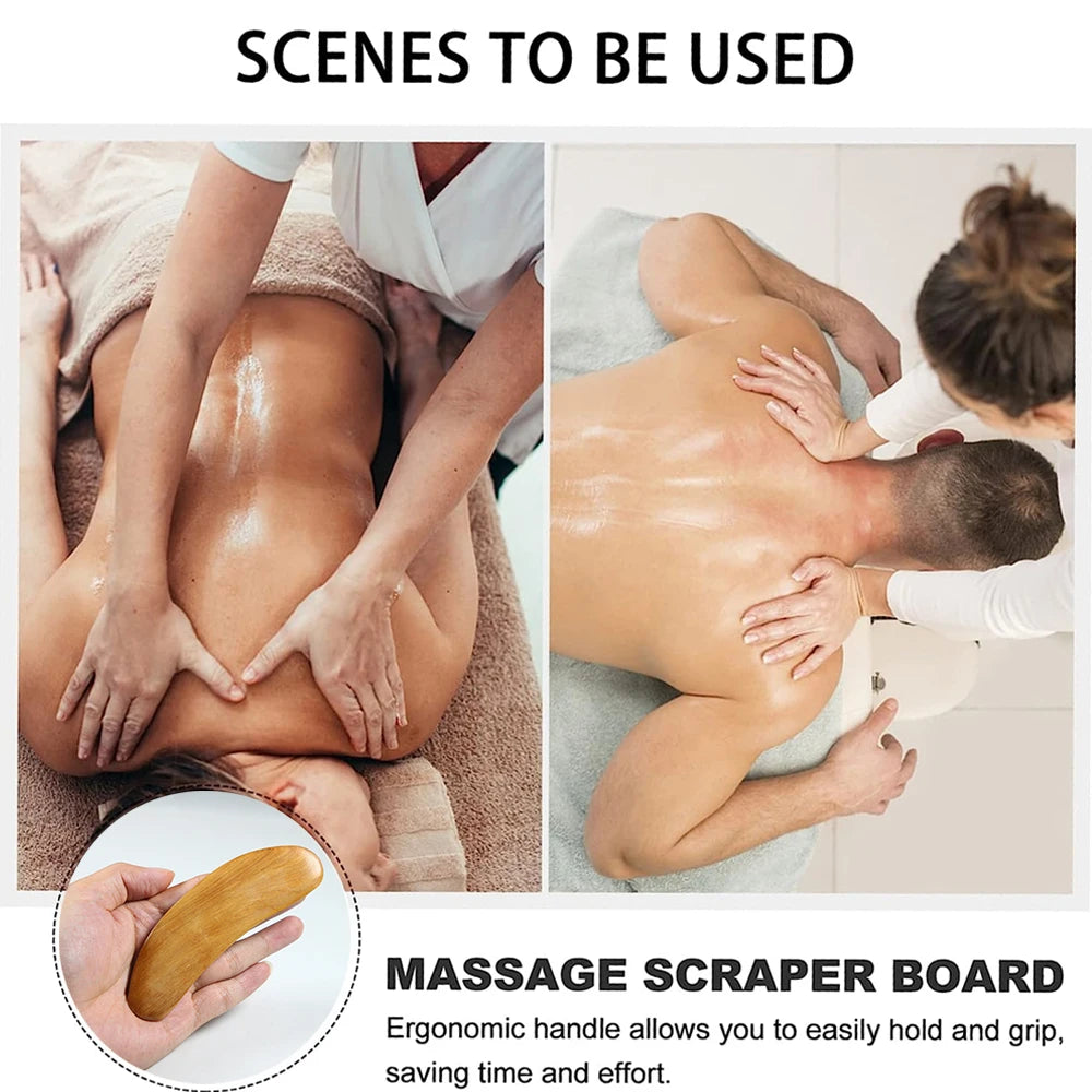 1Pcs Gua Sha Massage Tool,Wood Therapy Massage Tools - Anti Cellulite Massager,Scraping Board,GuaSha Tool for Neck Body Shaping
