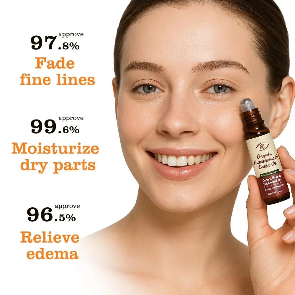 Castor Oil Eye Serum Anti-wrinkle Remove Dark Circles Eye Bags Anti-puffiness Lift Firm Moisturize Nourish Massage Eye Care 10ml