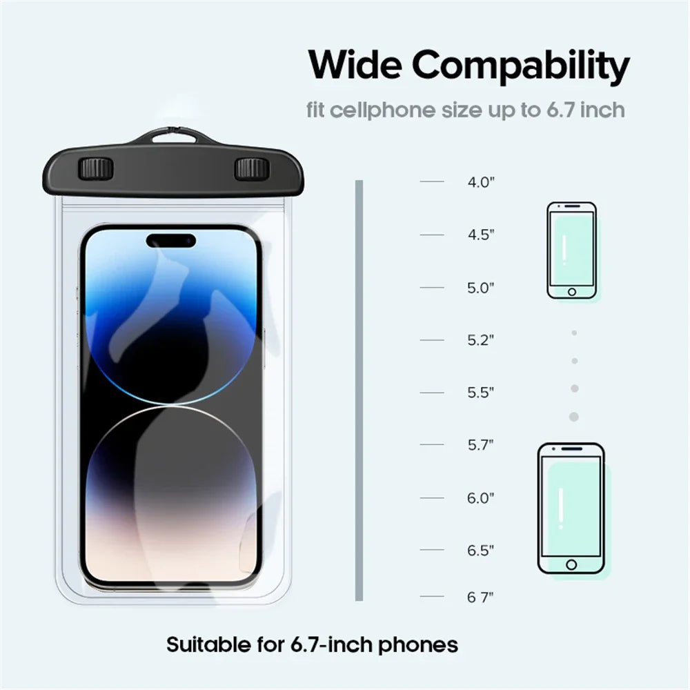 IP68 waterproof phone case swimming water proof bag universal underwater phone protector pouch PV cover for iPhone 15 14 13 Pro