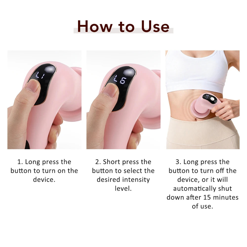 Body Massager, Portable Massage Stick With 5 Massage Heads, Wireless Charging, Handheld Whole Body Kneading, 6 Modes Massage Gun