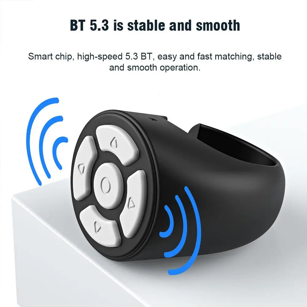 ABS Bluetooth Ring Remote Universal Smartphone/Tablet/Camera Controller Self-Timer for TikTok Page Turner for eBooks