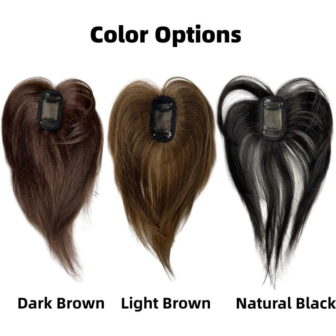 Real Human Hair Bangs Korean Natural Fringe Hair Extensions Clip In Mid Part Bangs Side Bangs Fake Fringe Hair Piece for Women