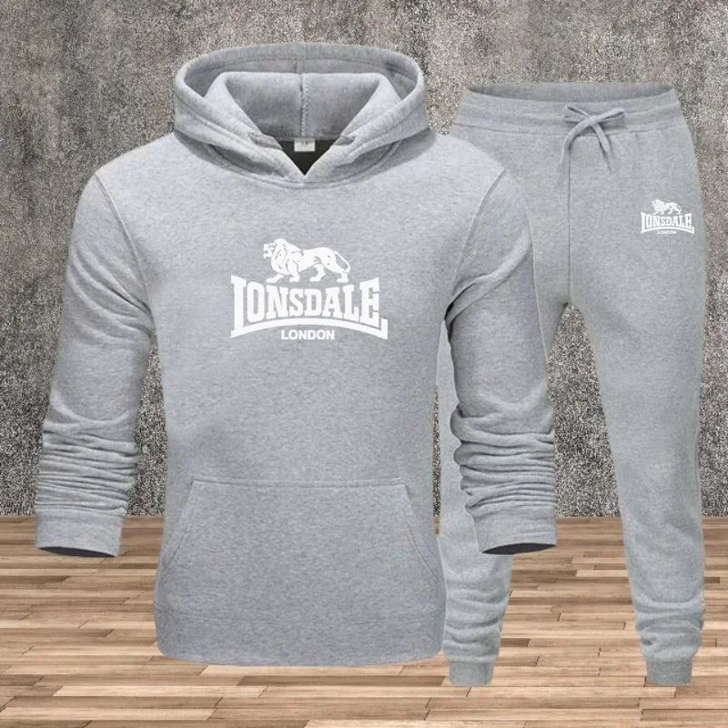Men's Set Hooded Sweatshirts Sweatpants Autumn Winter Male Daily Casual Sports Jogger Suit 2026 Urban Fashion Hoodies Sportswear