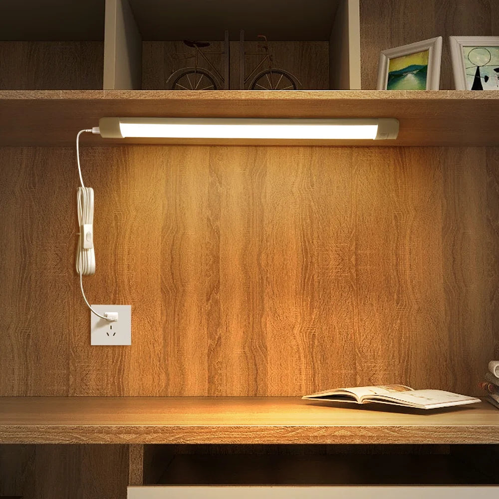 Cabinet LED Lamp Tube Lights Remote Control Dimmable LED Lamp 110-265V Light Bulbs Kitchen Closet Lamps For Home Bedroom Indoor