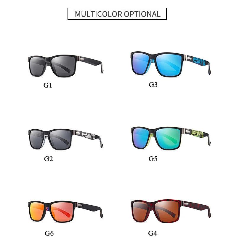 Classic UV400 Sunglasses for Men and Women Fashion Outdoor Sports Fishing Hiking Golf, Travel Square Retro Eyewear