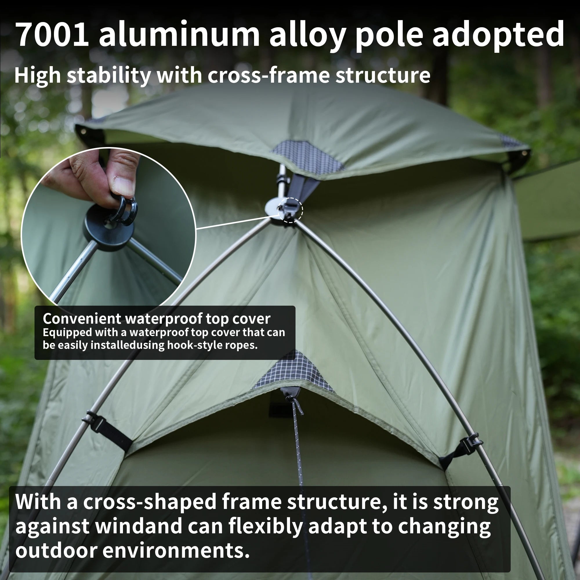 TENPLAY Ultra-Lightweight Instant Pop-Up Single-Person Tent, 3000mm Waterproof, 50UPF, for Camping, Hiking, Fishing, Backpacking