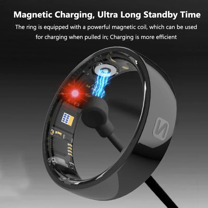 Ceramic NFC Smart Ring Womens Men Electronic Smartring 5ATM Waterproof Sports Fitness Sleep Tracker for Xiaomi Huawei Phone