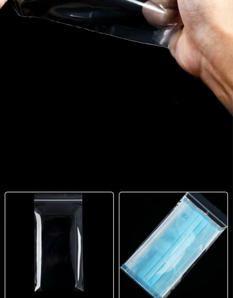 100pcs Transparent Waterproof Phone Bags Self-Sealing Dustproof Disposable Protective Bag for All Phones-Touch Screen Compatible