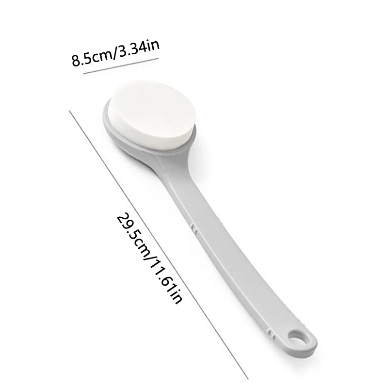 Multi Function Lotion Sunscreen Ointment Applicator Long Handle Body Cleaner Shower Brush Back Massager Beauty Tool