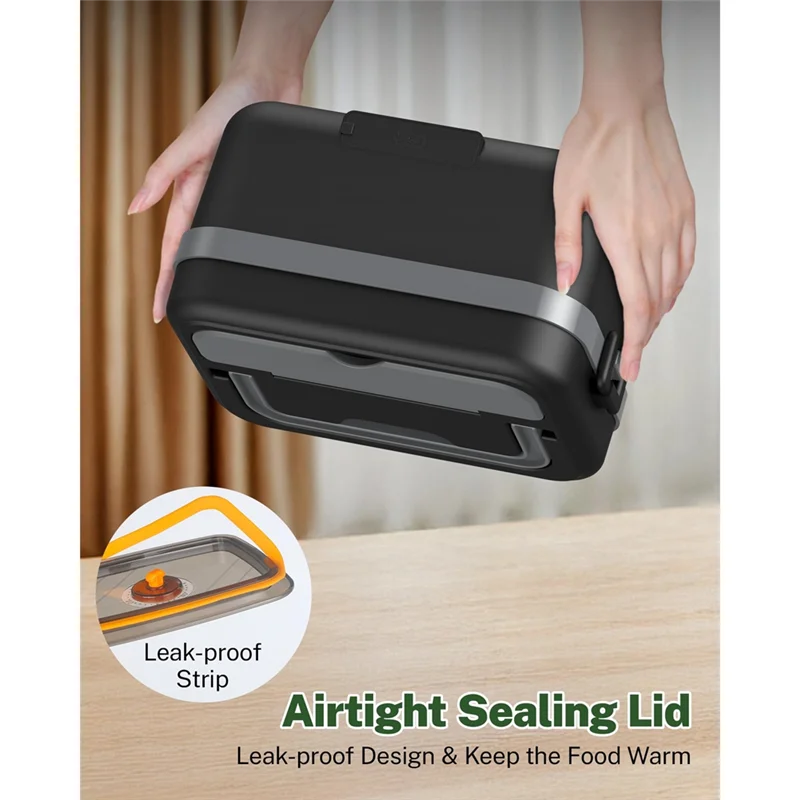 ABBZ-Cordless Electric Lunch Box For Adults, 16000Mah Rechargeable Self-Heating Food Warmers For Office Car Outdoor