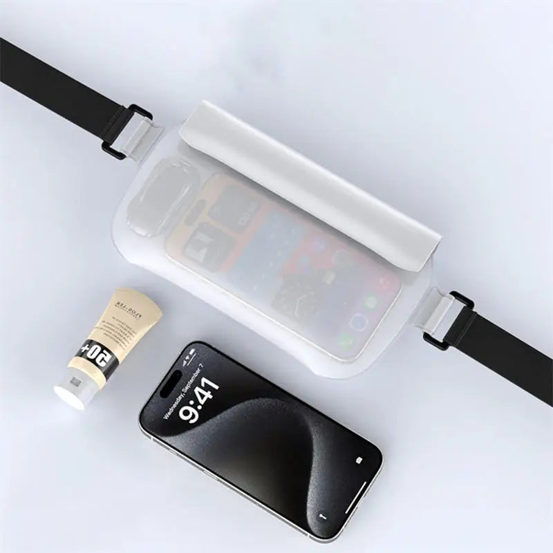 Waterproof Mobile Phone Pocket Bag Valuables Belt Bag Beach Swimming Snorkeling With Adjustable Touch Screen Drifting Snorkeling