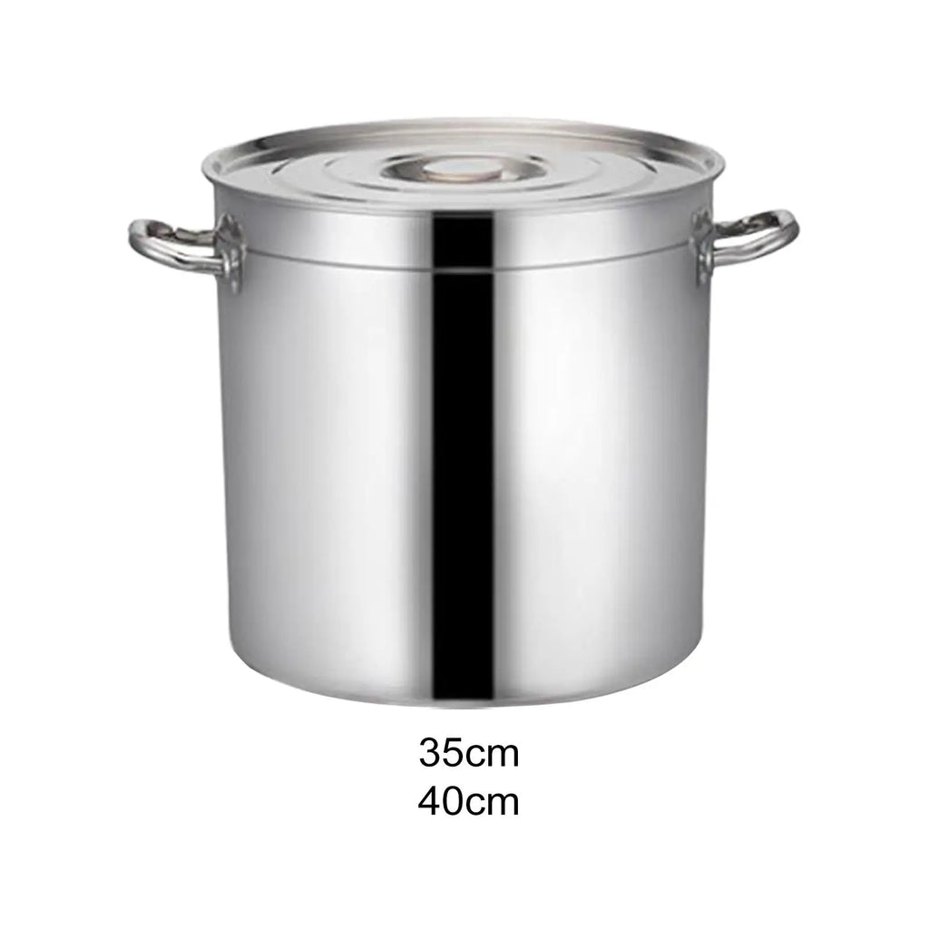 Stainless Steel Stockpot Easy to Clean Cookware Multipurpose Tall Cooking Pot for Hotel Commercial Household