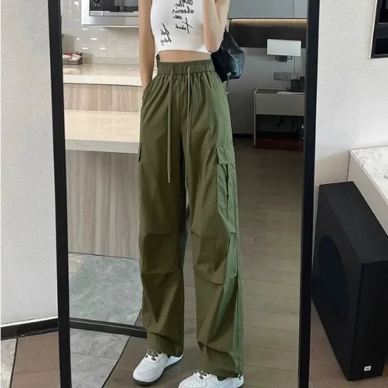 New In Korean Fashion Cargo Pants for Women Comfortable Stretch High Quality Xxl Vintage G Trends 2025 90s Casual Woman Trousers
