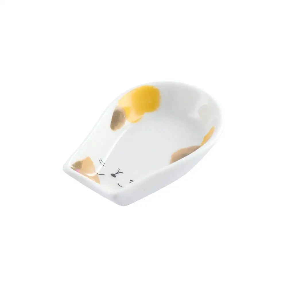Kitchen Tableware Accessories Decorative Kitten Shaped Mustard Fruit Snack Tray Seasoning Plate Dessert Dish Sauce Dish