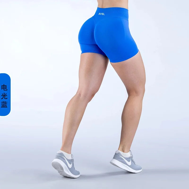 Fashion Shorts Low Waist Seamless Yoga Shorts Scrunch Bum Gym Shorts Women Workout Biker Stretch Fitness Shorts