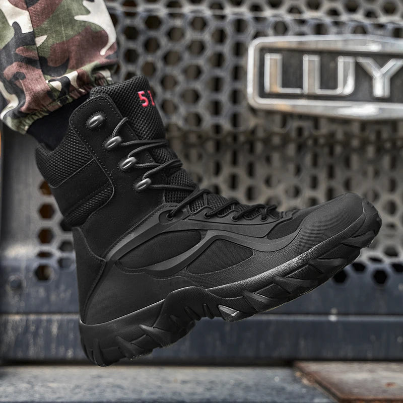 Men's Desert Boots Outdoor Man Non-slip Snow Boots Male Waterproof Tactical Boots Platform Ankle Men Platform Boots Motorbike
