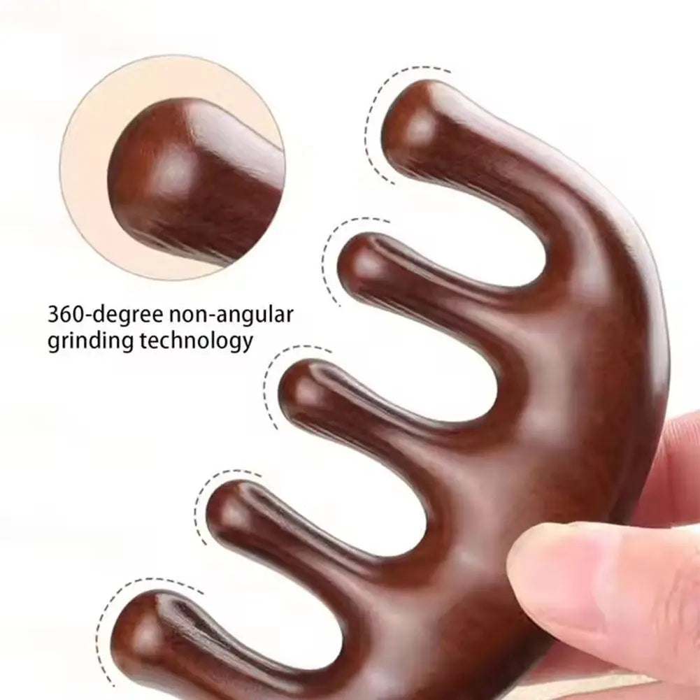 Gua Sha Massage Comb, Head and Face Scalp, Natural Facial Massager, Wide Tooth, Guasha Scraping, Body Massage