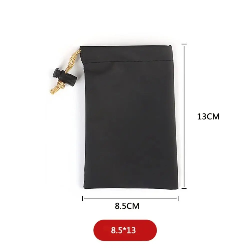 PU Leather Phone Storage bag with Draw String Waterproof Power Bank Case Large Capacity Dustproof Headphone Case Pouch