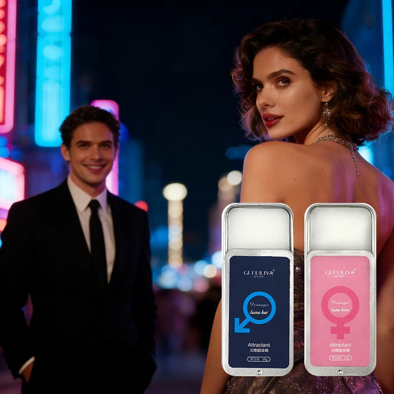 Men's portable solid body lotion, long-lasting fragrance, cologne scent,Light and Fresh Scent,Portable boxed version