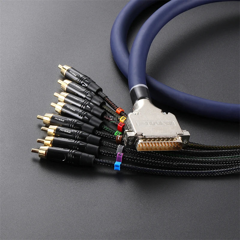 Data Cable DB25 8-way Multi Track Mixer VGA Rainbow Audio Signal Cable DB25 Male to 3 Pin XLR Male/Female,RCA,6.35mm Plug