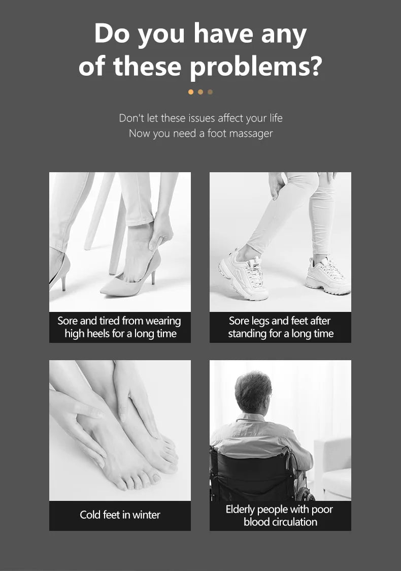 Foot Massager with Vibration Rotation Hot Compress Multifunctional Calf Leg Muscle Relaxation Fascia Massage Wireless Use Gift