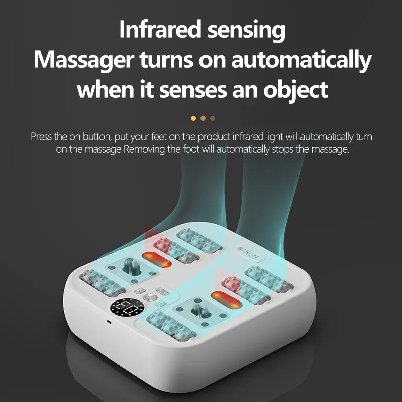 Foot Massager with Vibration Rotation Hot Compress Multifunctional Calf Leg Muscle Relaxation Fascia Massage Wireless Use Gift