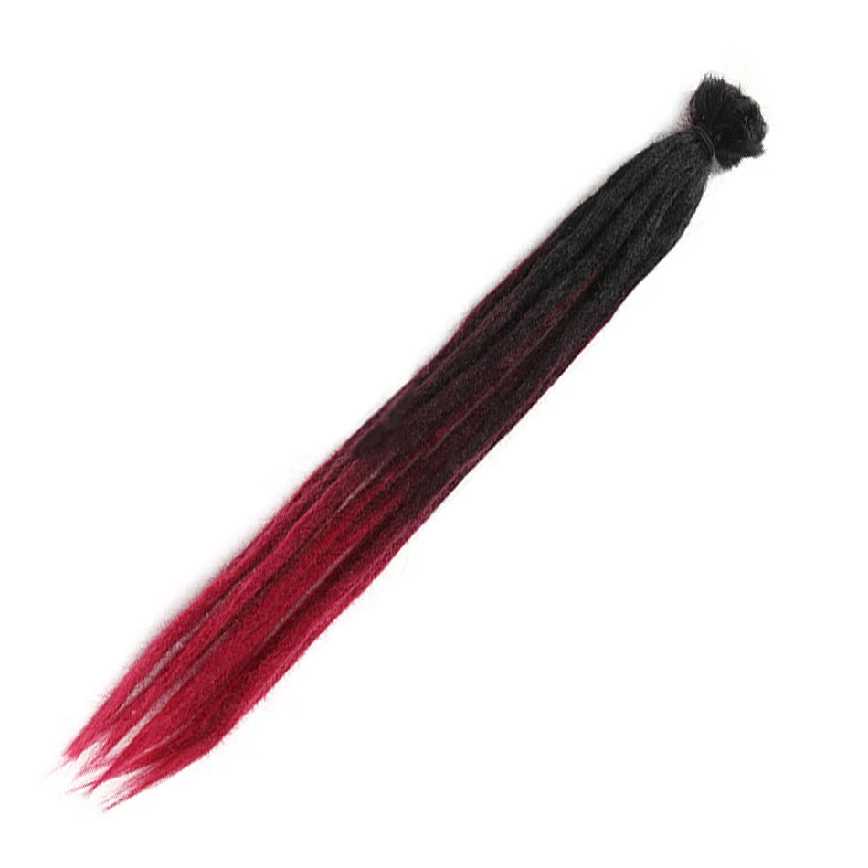 Synthetic Handmade Dreadlocks Hair Extensions Natural Braiding Hair For Black Women Crochet Hair Ombre Colored Crochet Braids