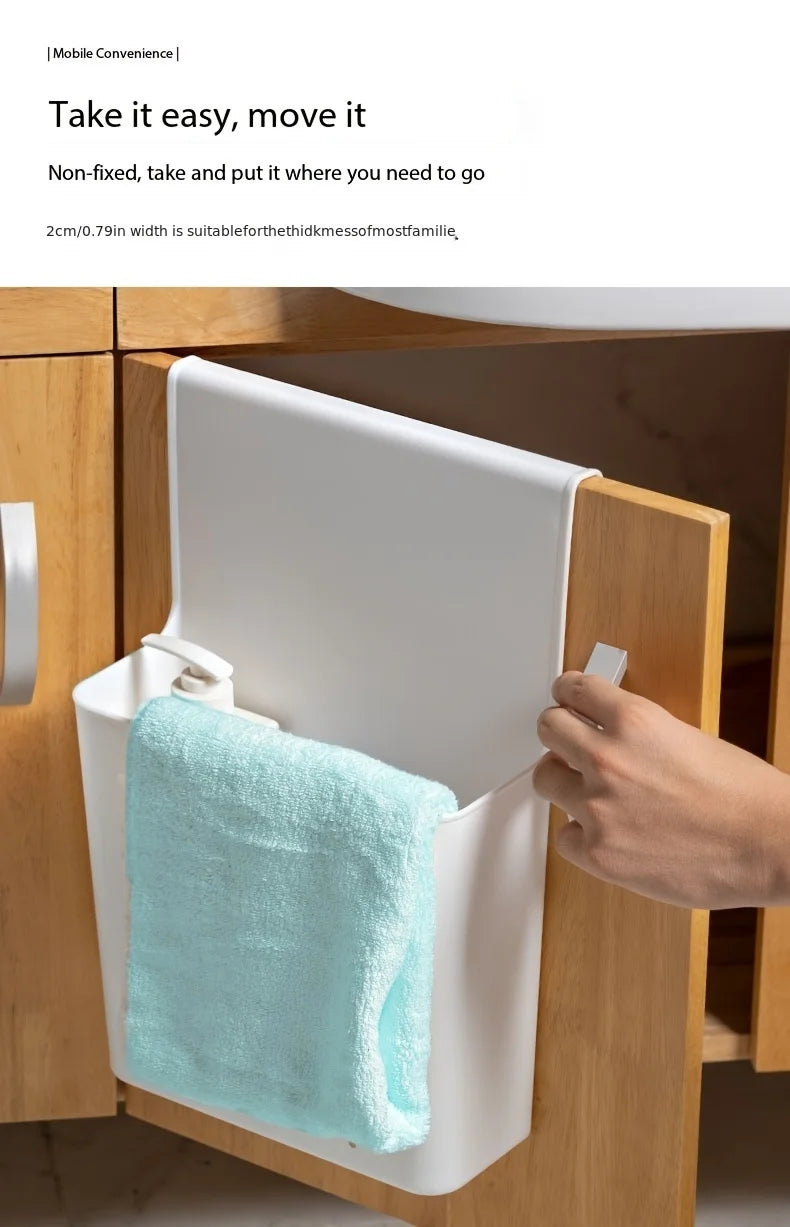Kitchen Cabinet Door Interior Storage Shelf and Box, Hanging Hook Behind the Door, Kitchen Cabinet Door Basket  Shelf Baskets