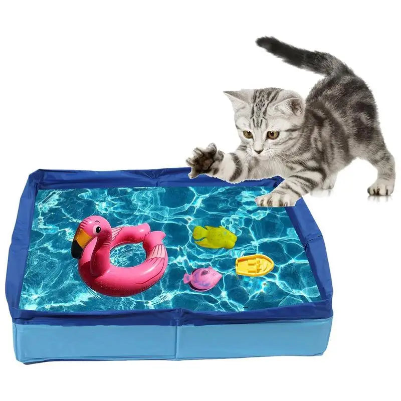 Dog Kiddie Pool PVC Folding Swimming Pool For Dog Non-Inflatable Save Space Pet Puppy Bathing Tub pet bathtubs