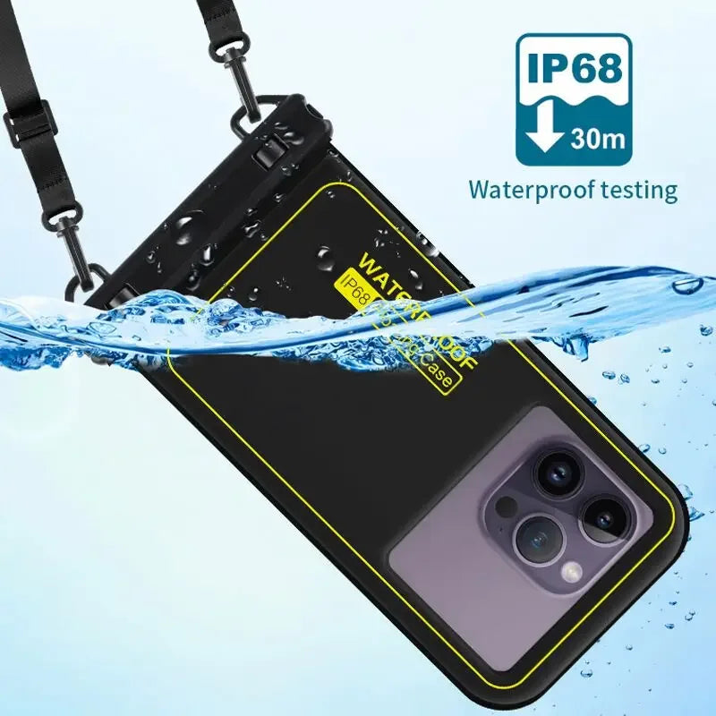 HAISSKY Waterproof Phone Bag for iPhone 16/15/14/13/12 pro Max/XR Universal Crossbody Swim Storage Pouch Case