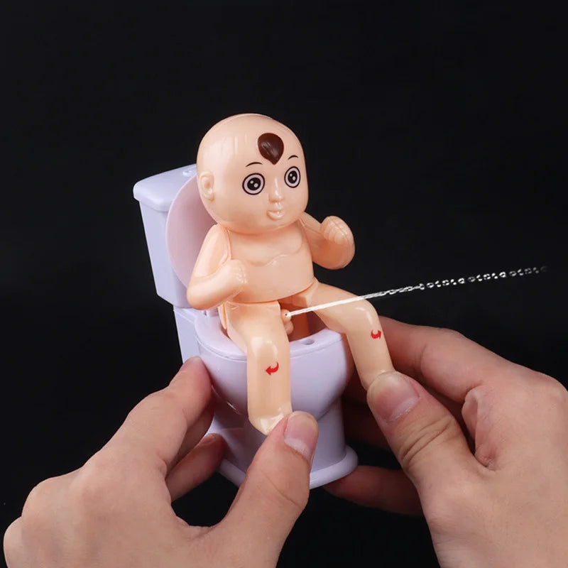 Adult Stress Reliever New Trick Water Spraying Toilet Toy Funny Water Jetting Toilet Doll for Children Play Game Prank Joke Gift