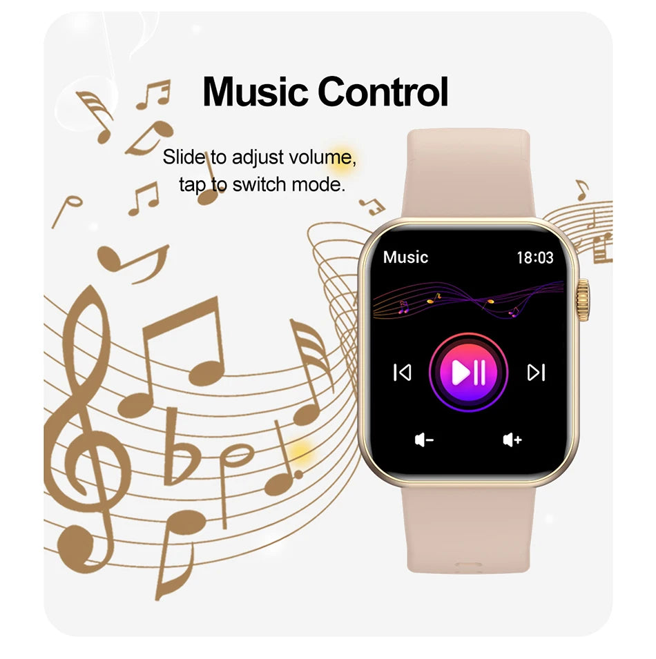 2025 New Smart Watch Full Touch Screen Bluetooth Call AI Voice Heart Rate Waterproof Watches Sports Bracelet Smartwatch Women