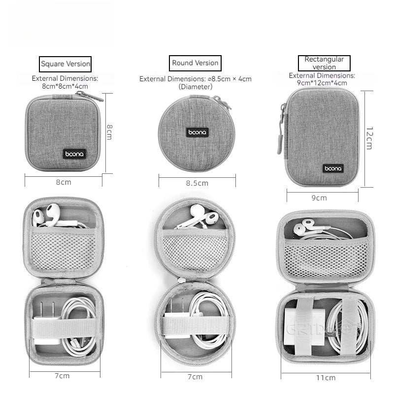 Shockproof Electronics Organizer Case for Power Adapter Cable Storage Bag Bluetooth Earphone Case Travel Small Tech Gadget Pouch