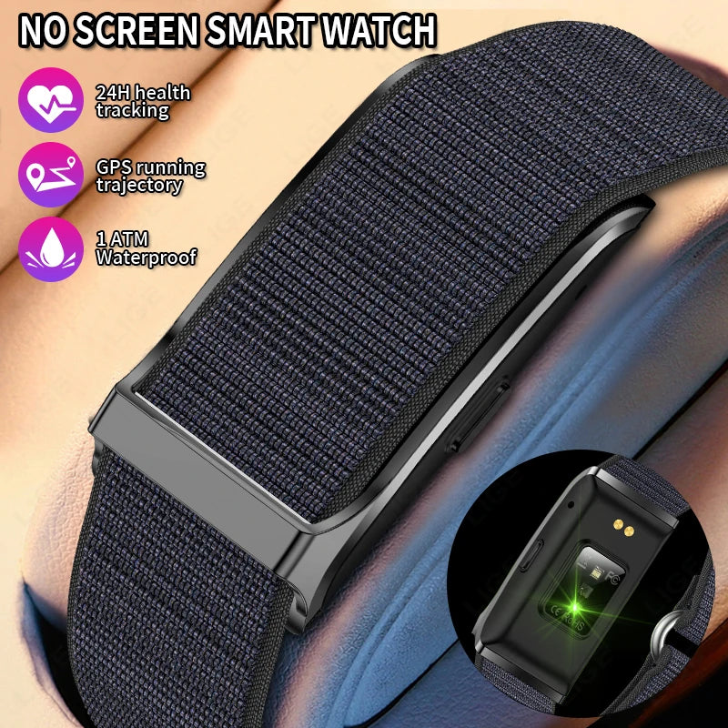 LIGE Smart Watch Men Health Fitness Tracker Screenless Smart Wristband Wearable Multiple Sports Modes 1ATM Waterproof Smartwatch