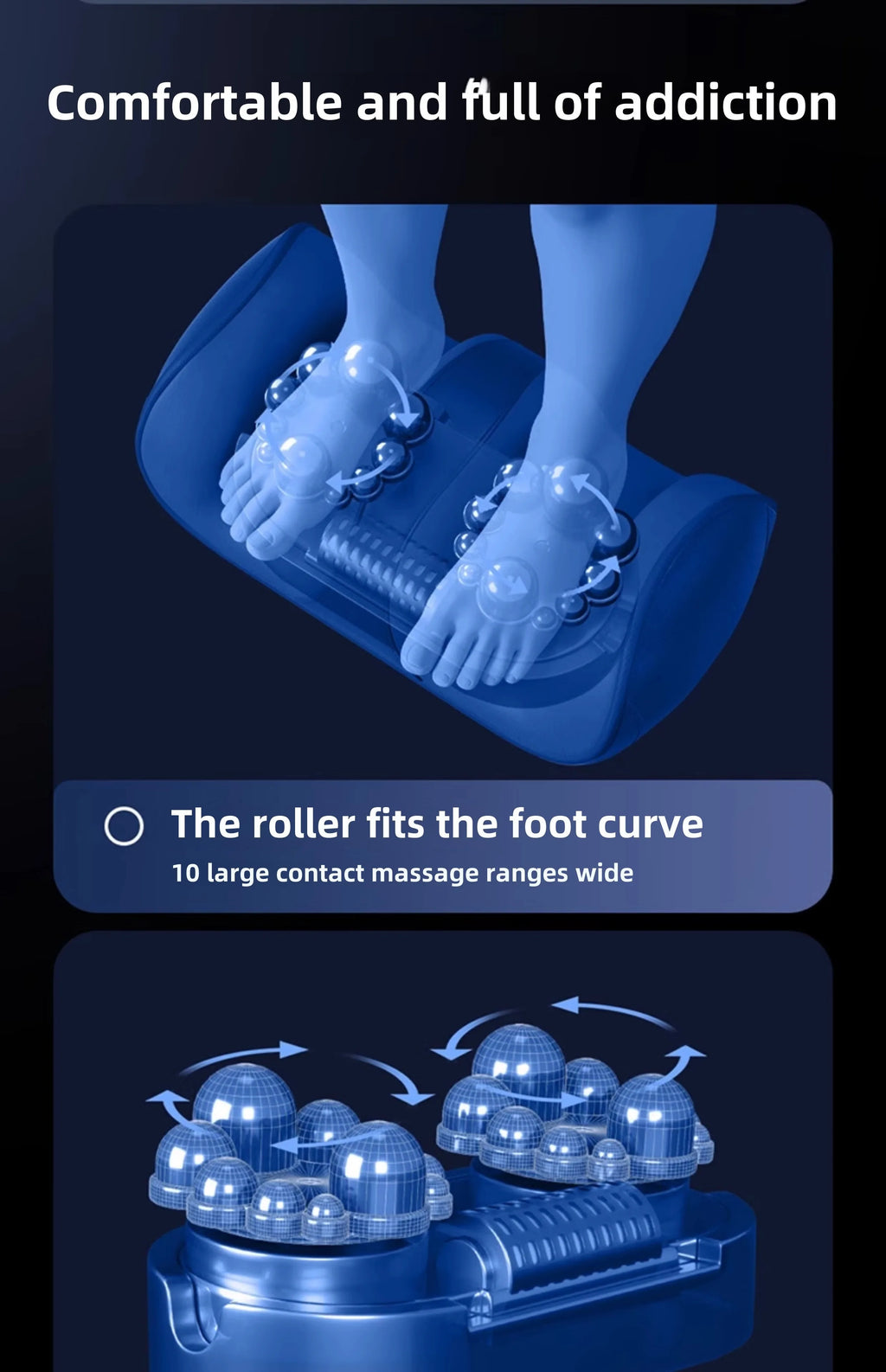 3D Shiatsu Foot Massager for Circulation Relax, Machine with Deep-Kneading Heat, Calf Massager,Ideal Gift for Mom Dad Friends