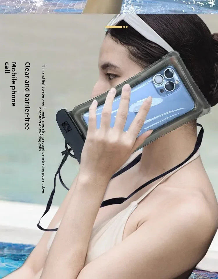 Floating Waterproof Phone Pouch Universal Water Resistant Phone Case Under 7.2 Inches Phone Dry Bag Essential for Water Sport