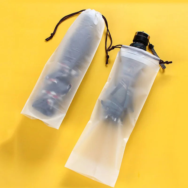 5/20pcs Waterproof Translucent Umbrella Storage Bag with Drawstring Portable Multi-purpose Pouch for Home Travel Organizer Essen